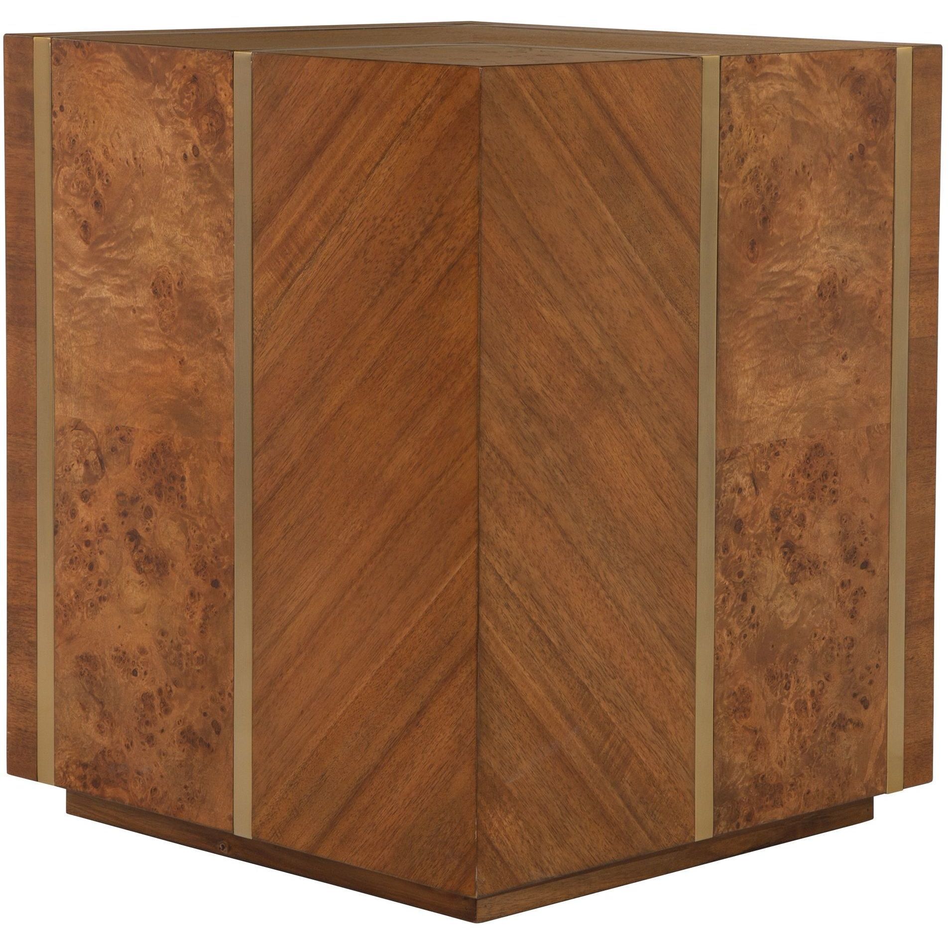 Seven Wonders 24 X 20 inch Maple Burl and Acacia and Alder Wood Side Table