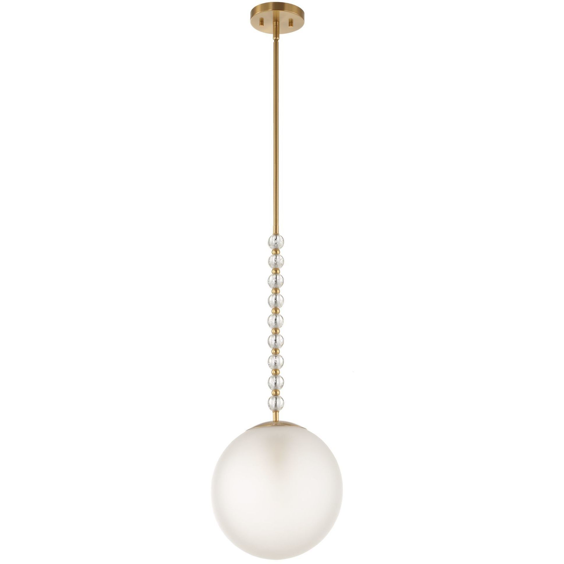 Ripple 1 Light 11.63 inch Warm Brass Pendant Ceiling Light