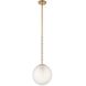 Ripple 1 Light 11.63 inch Warm Brass Pendant Ceiling Light