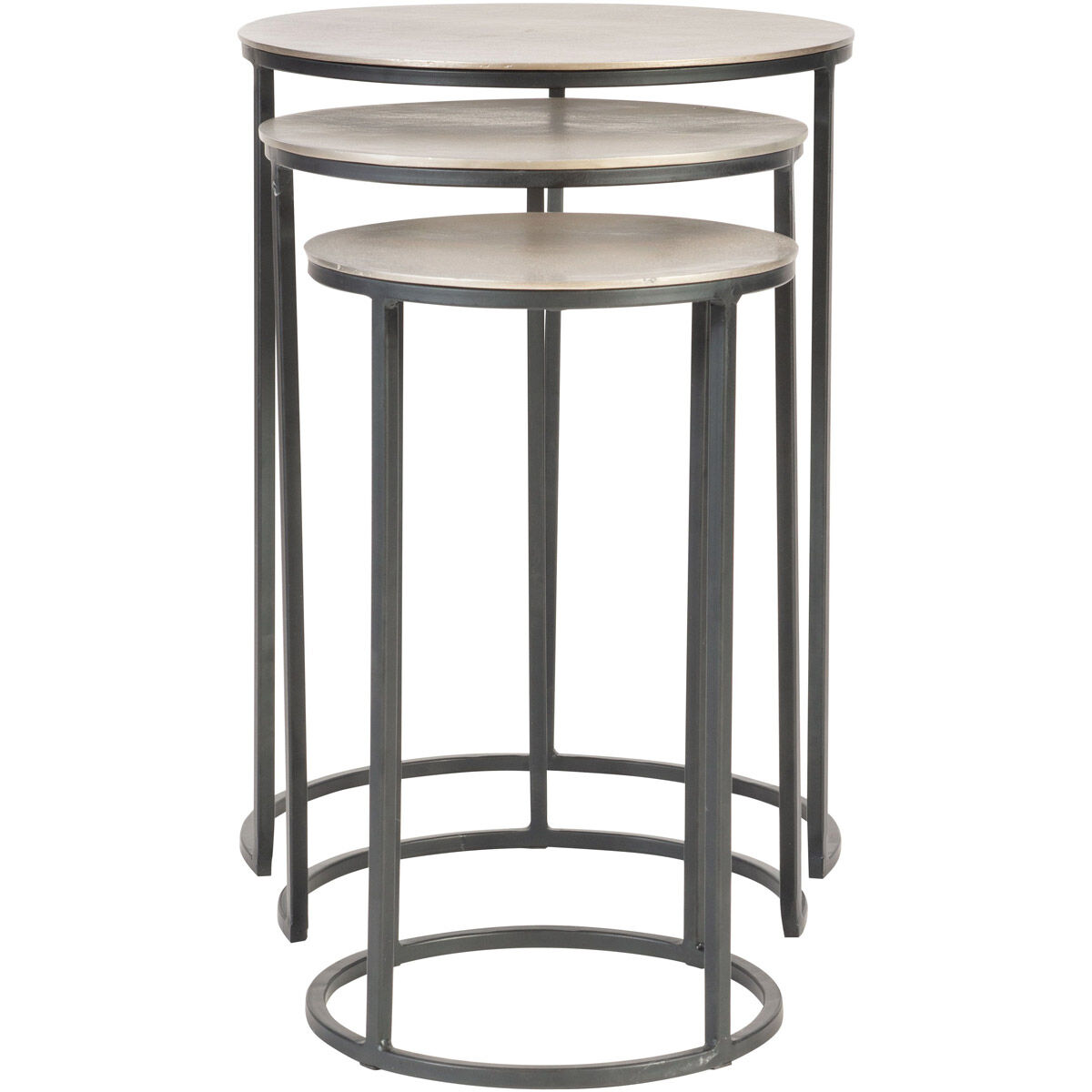 Erik 24 X 17 inch Metal Nesting Tables, Set of 3