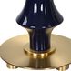 Coil 28.75 inch 150 watt Cobalt Gloss Glaze and Antique Brass Table Lamp Portable Light