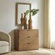Duluth Oak Veneer and Dark Bronze 3 Drawer Chest