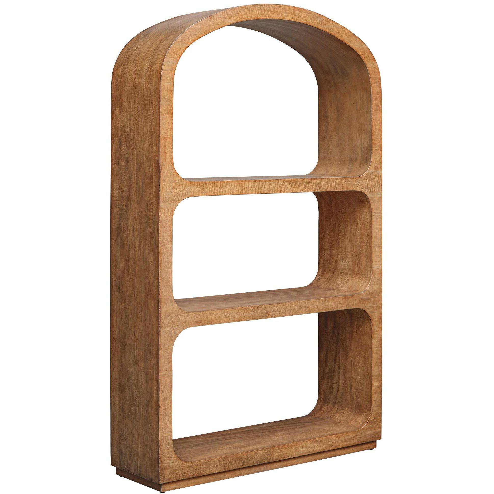Achley 80 X 48 inch Mango Veneer Etagere