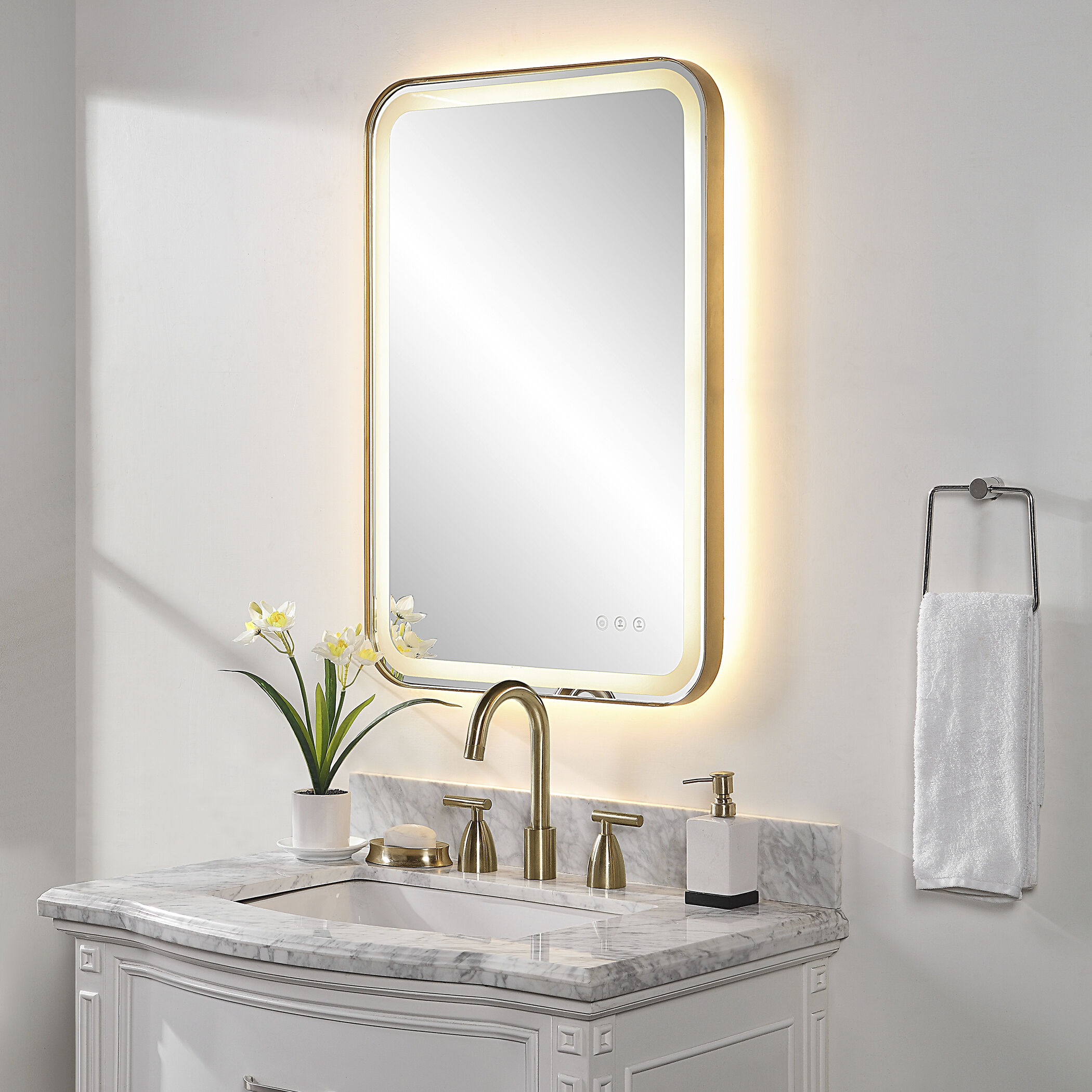 Bathroom light up mirror sale
