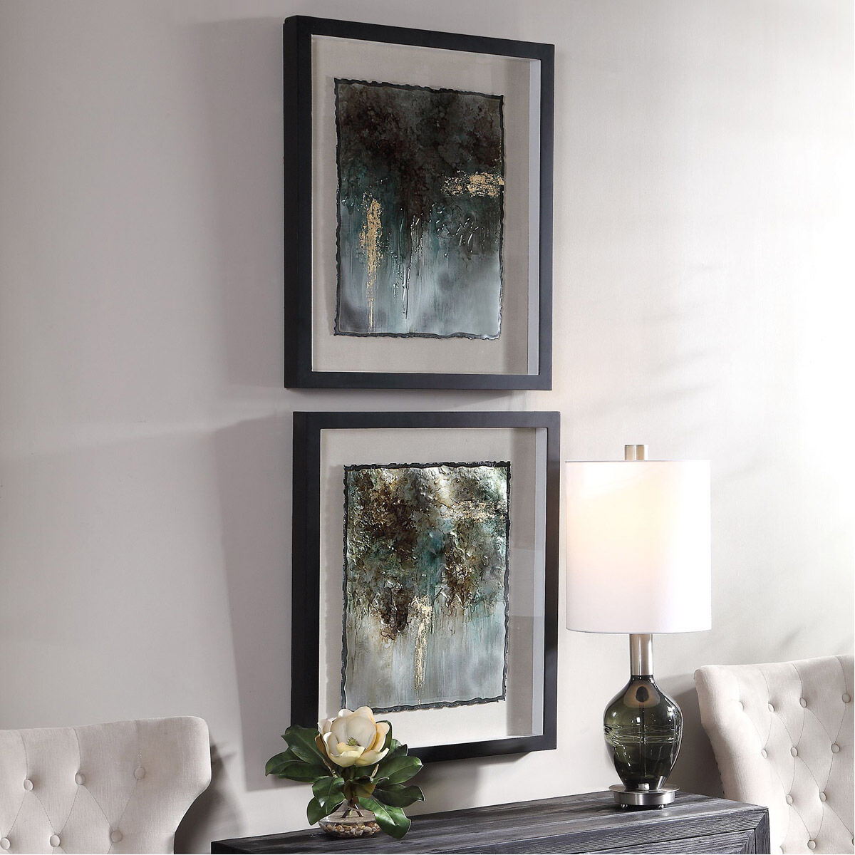 Rustic Patina 29 X 25 inch Framed Prints, Set of 2