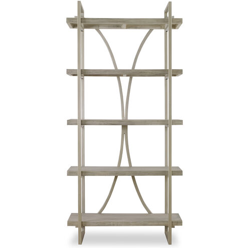 Sway 88 X 42 inch Silver Leaf and Distressed Gray Etagere