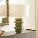 Masau 27.25 inch 150 watt Moss Green Glaze and Antique Brass Table Lamp Portable Light