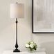 Hightower 38 inch 150.00 watt Satin Black and Black Marble with Antique Brass Buffet Lamp Portable Light