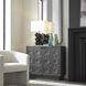 Basalt 27.25 inch 150.00 watt Black Stone with Antique Brass and Crystal Table Lamp Portable Light