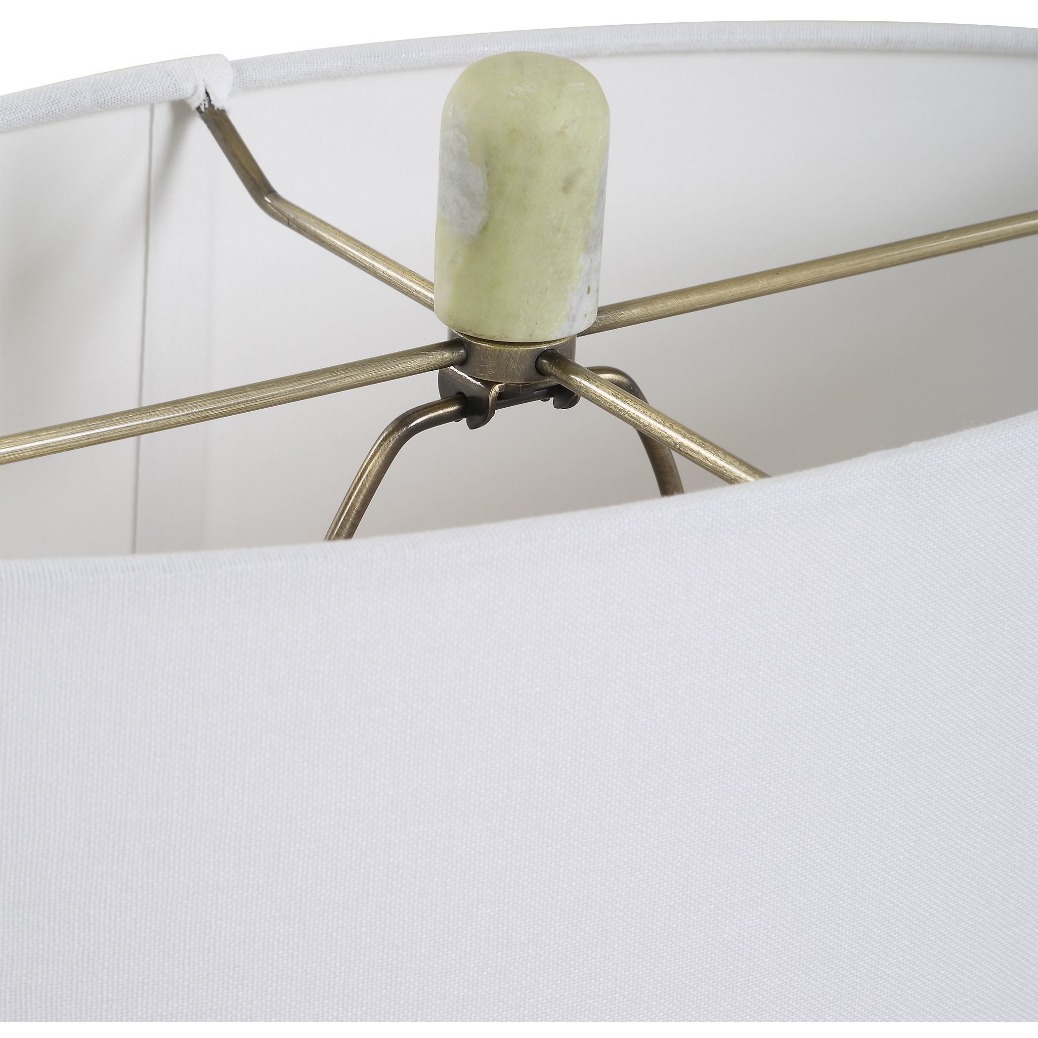 Moorea 28.25 inch 150.00 watt Green Marble and Antique Brass Table Lamp Portable Light