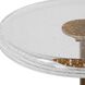 Sora 24 X 12 inch Seeded Glass and Sandstone with Brushed Brass Drink Table