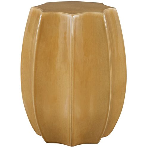 Sunrise Garden 17 inch Amber Gloss Glaze Garden Stool