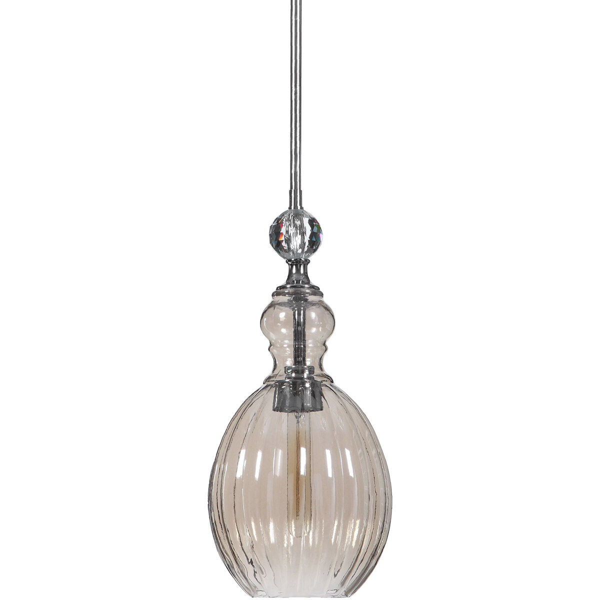 GiGi 1 Light 9 inch Chrome Mini Pendant Ceiling Light