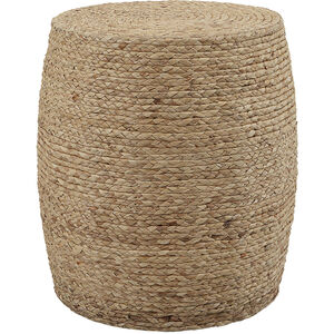 Resort 19 inch Natural Braided Straw Wrap Accent Stool