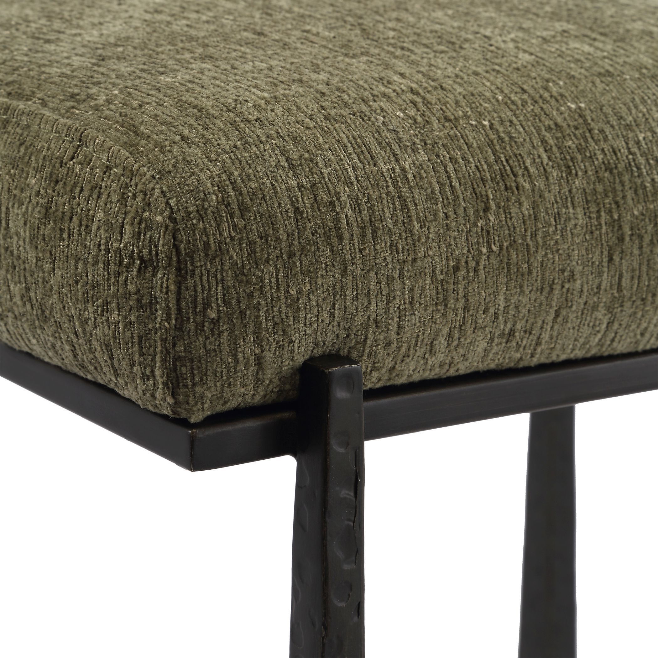 Midas 26 inch Textured Antique Bronze and Textured Moss Toned Polyester Counter Stool