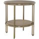 Elise 23 X 22 inch Light Oak and Brushed Brass Side Table