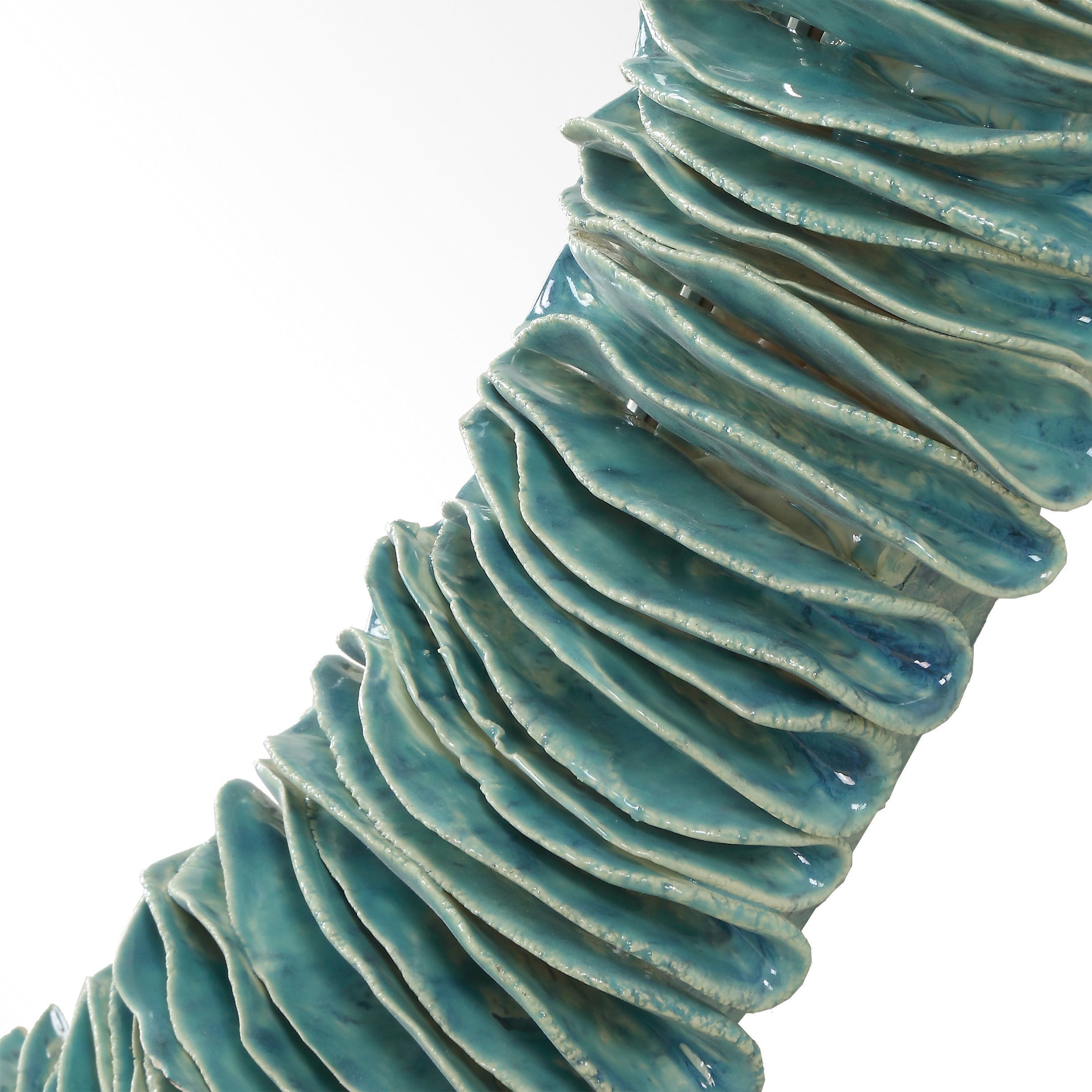 Bonaire 34.5 X 26.5 inch Distressed Mottled Teal Blue Glaze Mirror