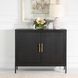 Front Range Dark Ebony Oak Veneer and Aged Gold 2 Door Cabinet