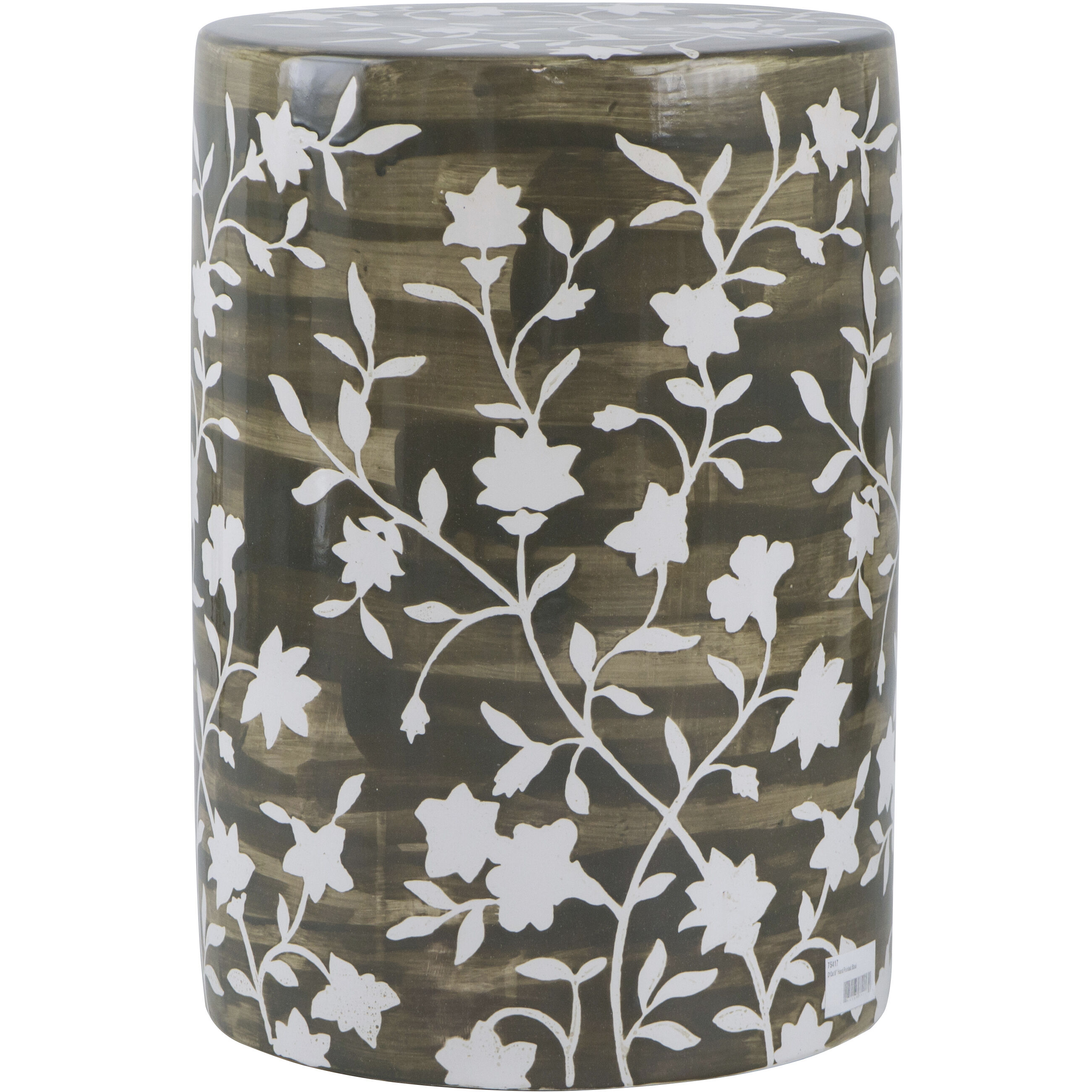 Anita 18 inch Brown/White Stool