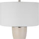 Amphora 33 inch 150.00 watt Off-white Crackle Glaze and Polished Nickel Table Lamp Portable Light