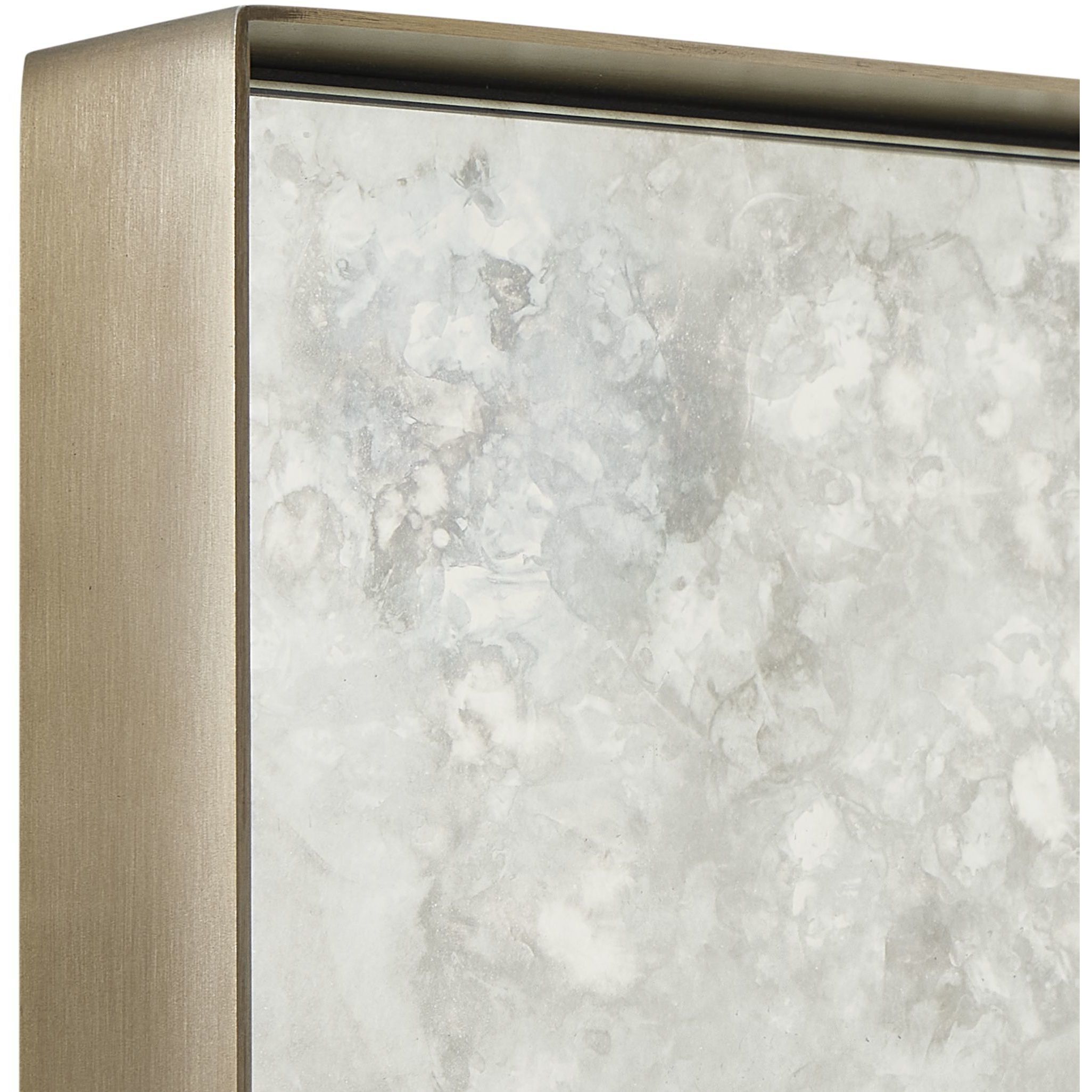 Fredric 24.25 X 24.25 inch Brushed Brass and Antique Style Mirror Mirror