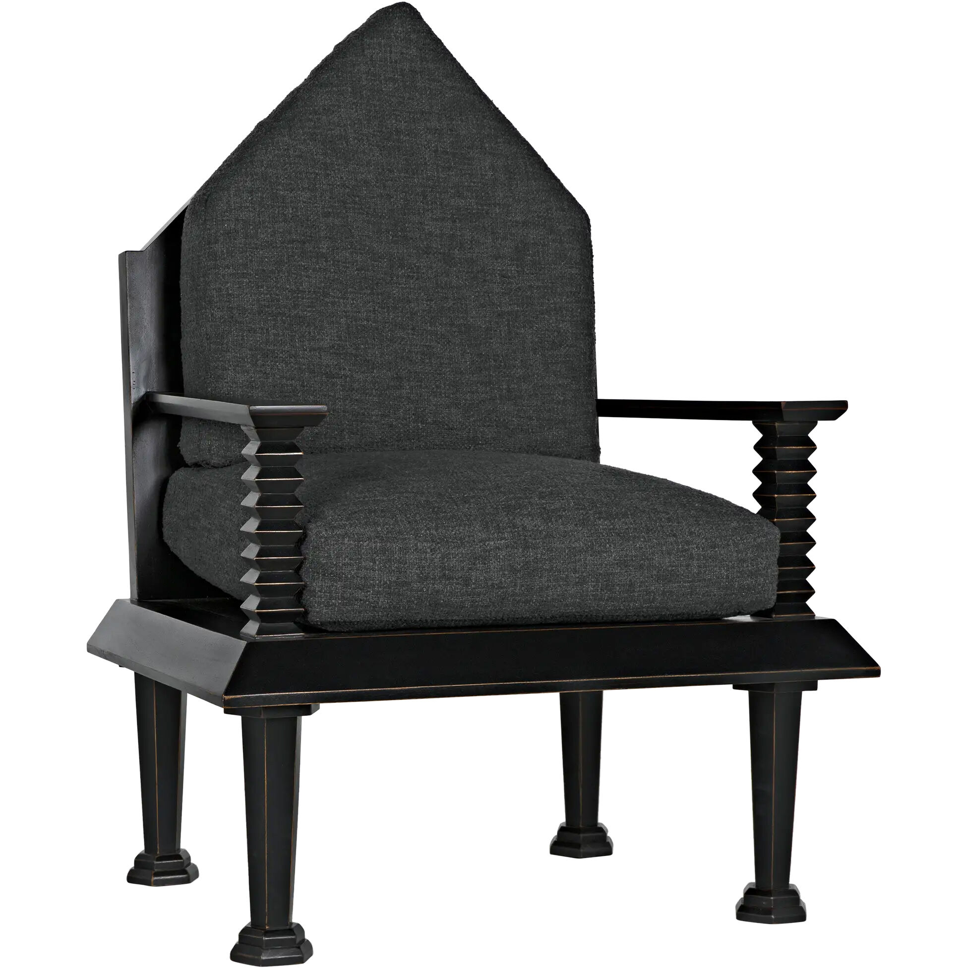 Resurrection Hand-Rubbed Black Occasional Chair