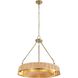 Ladakh 9 Light 28 inch Weathered Brushed Brass Pendant Ceiling Light