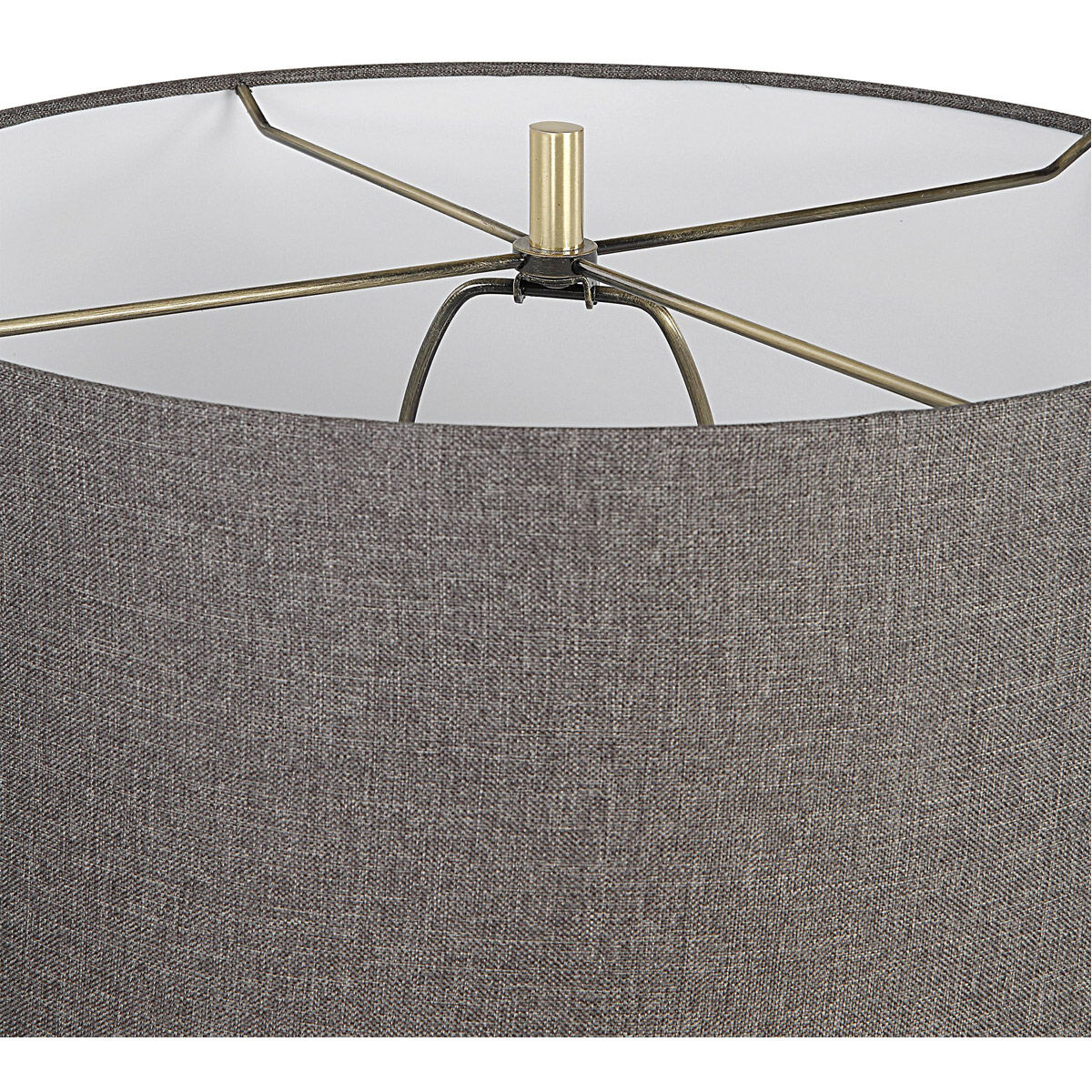 Citadel 29 inch 150.00 watt White Marble and Antique Brass Table Lamp Portable Light