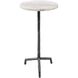 Puritan 23.5 X 12 inch Aged Black and White Marble Drink Table