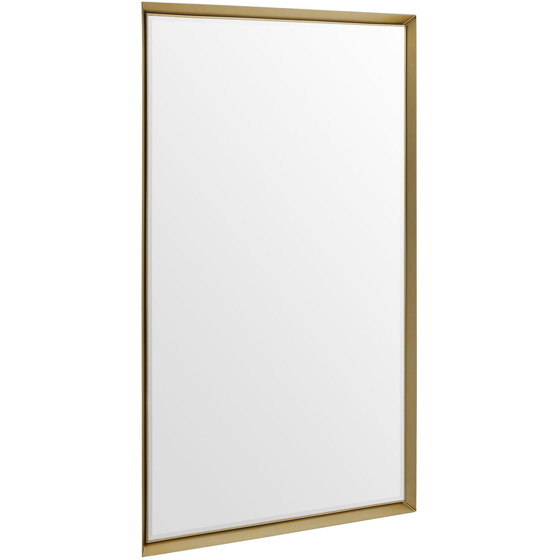 Heisler 37.5 X 25.5 inch Brushed Brass Mirror