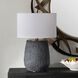Americana 29 inch 150.00 watt Aged Black With Light Gray Antiquing and Brass Table Lamp Portable Light