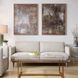 Molten Patina Earth Tones and Light Oak Framed Canvases, Set of 2