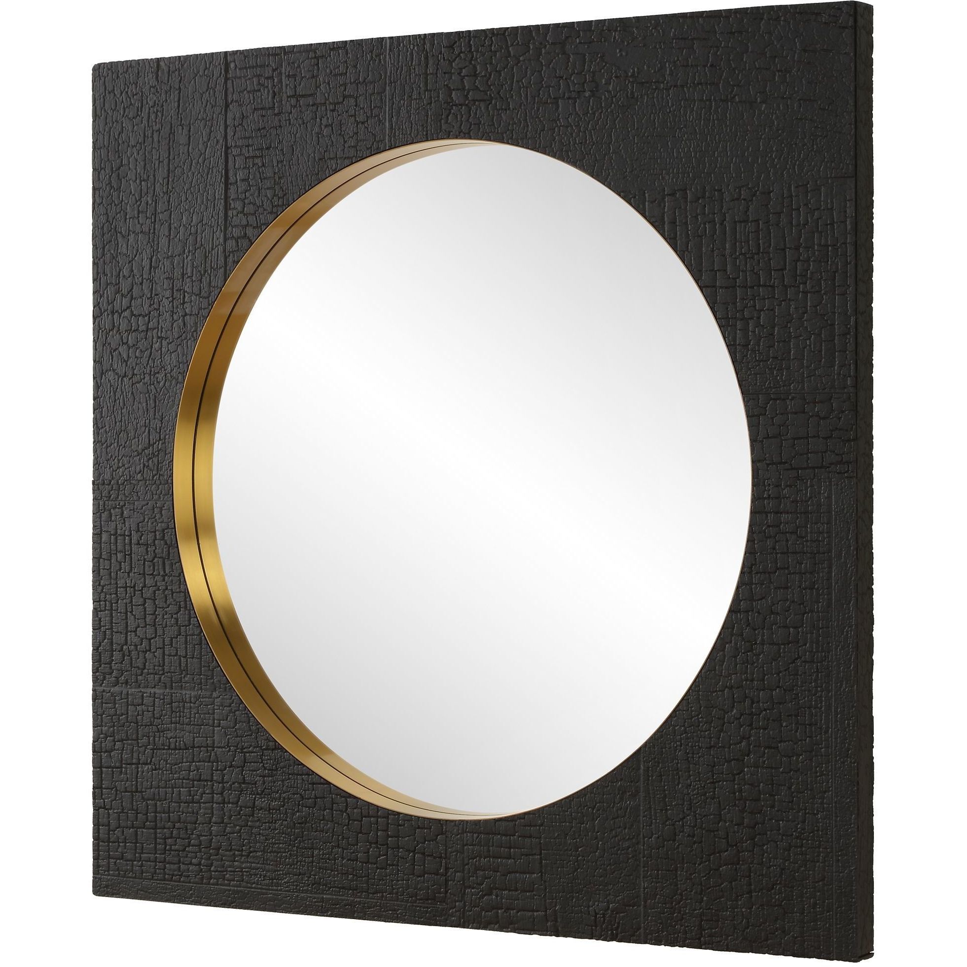 Ember 42 X 42 inch Black and Plated Brass Mirror