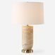 Aubrey 24.5 inch 150.00 watt Travertine and Antique Brass Table Lamp Portable Light