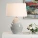 Moray 24.25 inch 150.00 watt Mushroom Gray Drip Glaze and Brushed Nickel Table Lamp Portable Light
