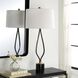 Separate 36 inch 150.00 watt Rustic Black and Antique Brass with Black Marble Table Lamp Portable Light