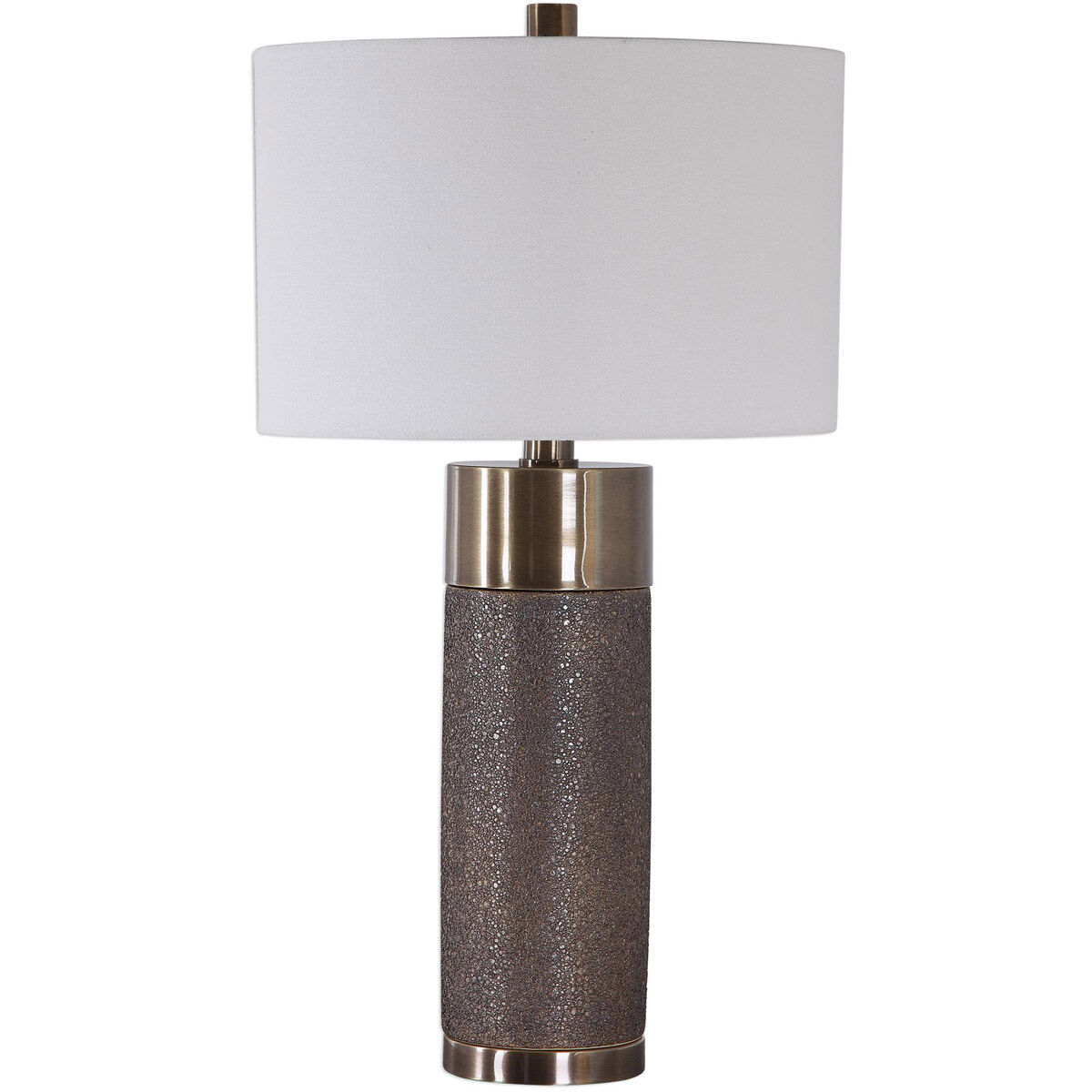 Brannock 31 inch 150 watt Metallic Golden Bronze and Antique Brass Table Lamp Portable Light