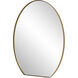 Cabell 32 X 24 inch Brushed Brass Mirror