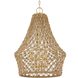 Macrame 4 Light 18 inch Brushed Gold Pendant Ceiling Light