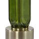 Aspis 31 inch 150 watt Transparent Green Glass and Antique Gold Table Lamp Portable Light
