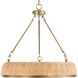 Ladakh 9 Light 28 inch Weathered Brushed Brass Pendant Ceiling Light