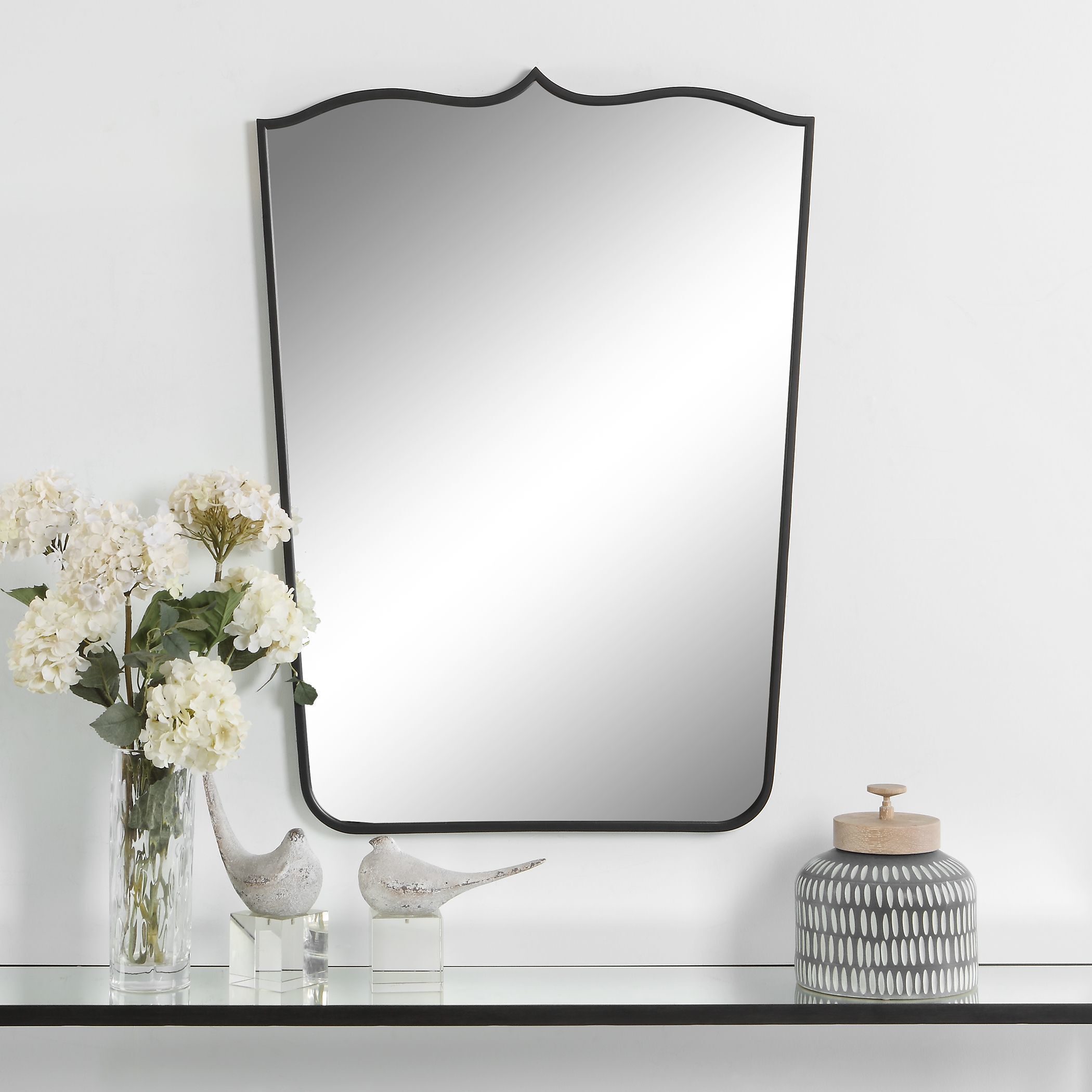 Tiara 40 X 29 inch Satin Black Mirror
