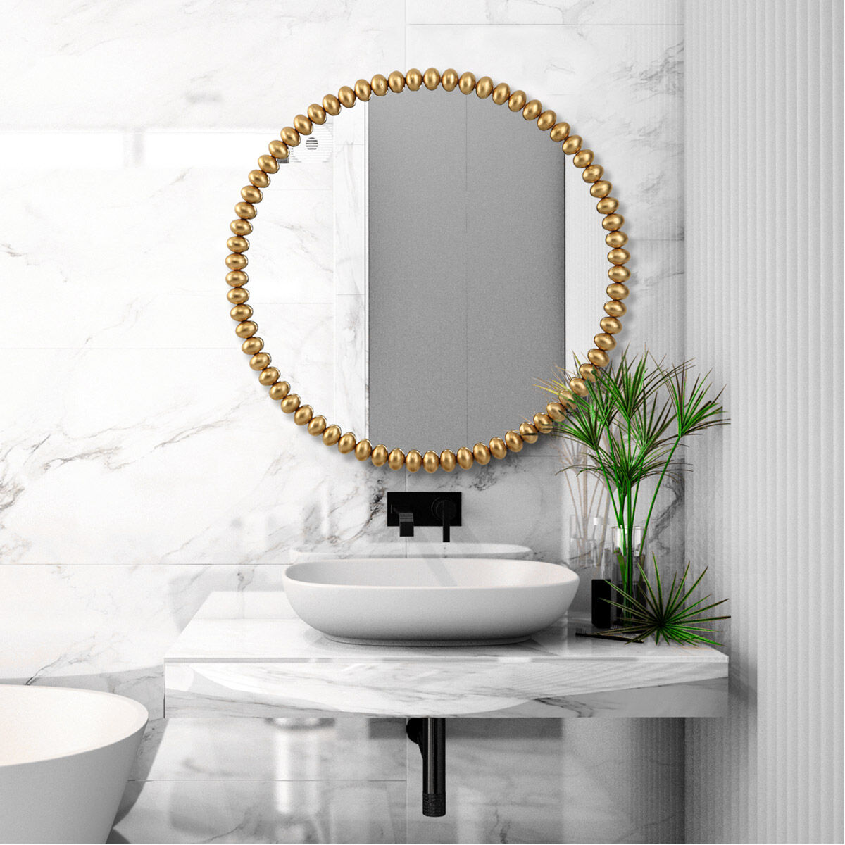Byzantine 41 X 41 inch Antiqued Gold Leaf Mirror