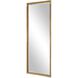 Kampar 73.63 X 29.5 inch Antiqued Gold and Natural Rattan Full Length Mirror