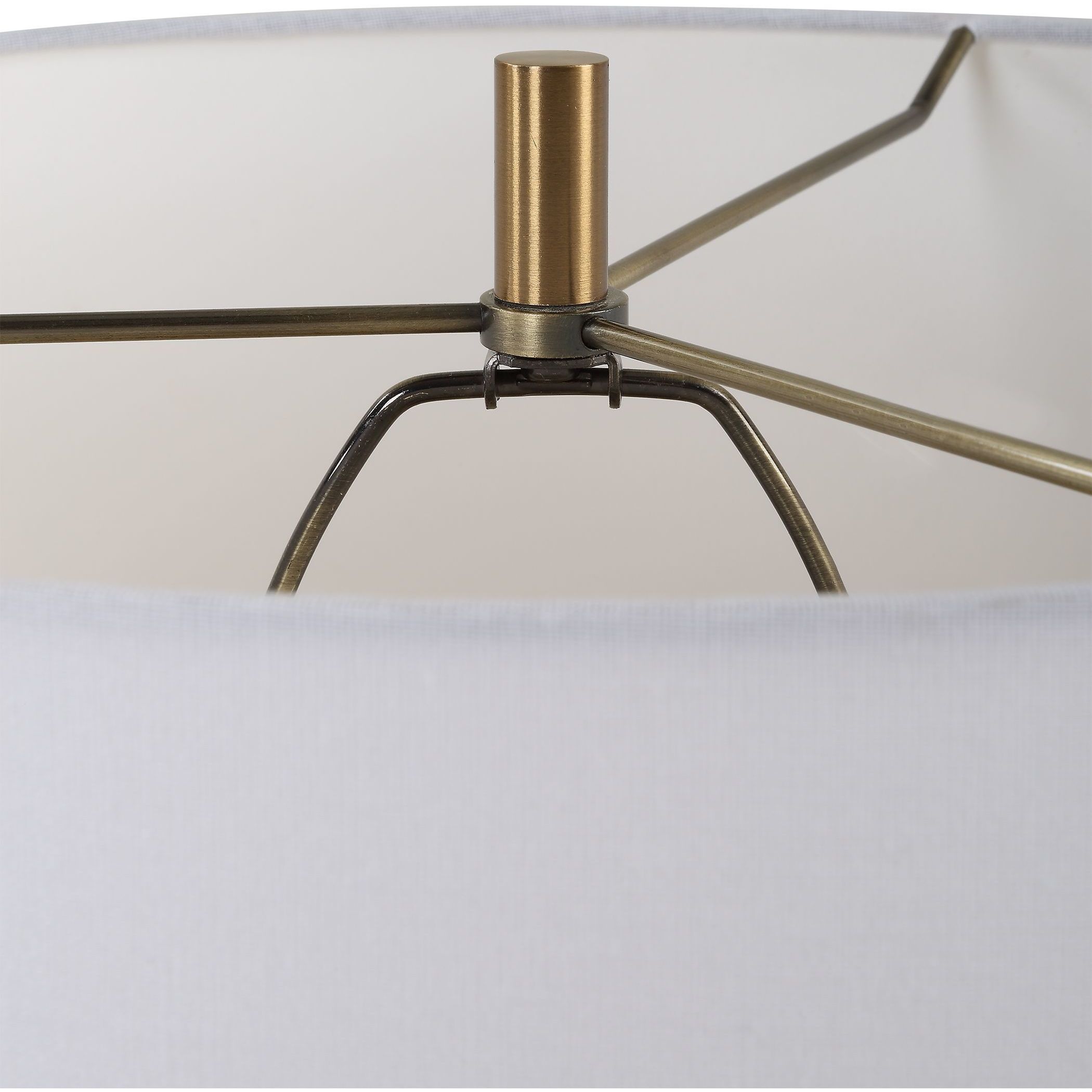 On Edge 28 inch 150.00 watt Chalk White Glaze and Antique Brass Table Lamp Portable Light