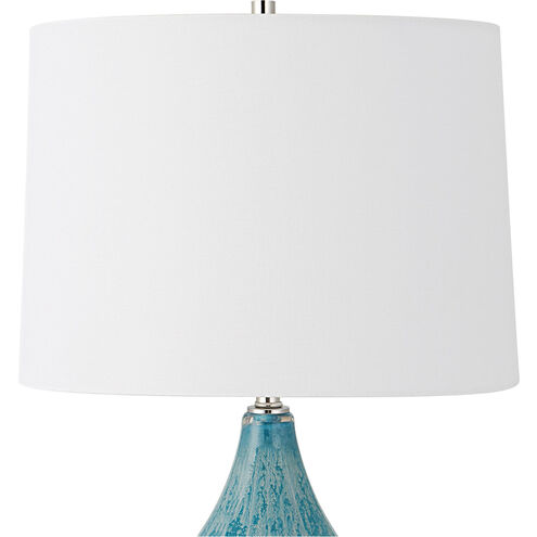 Avalon 27 inch 150.00 watt Light Blue and Turquoise with Polished Nickel Table Lamp Portable Light