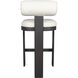 Bolster Back 42.5 inch Java Black and Oyster White Outdoor Bar Stool