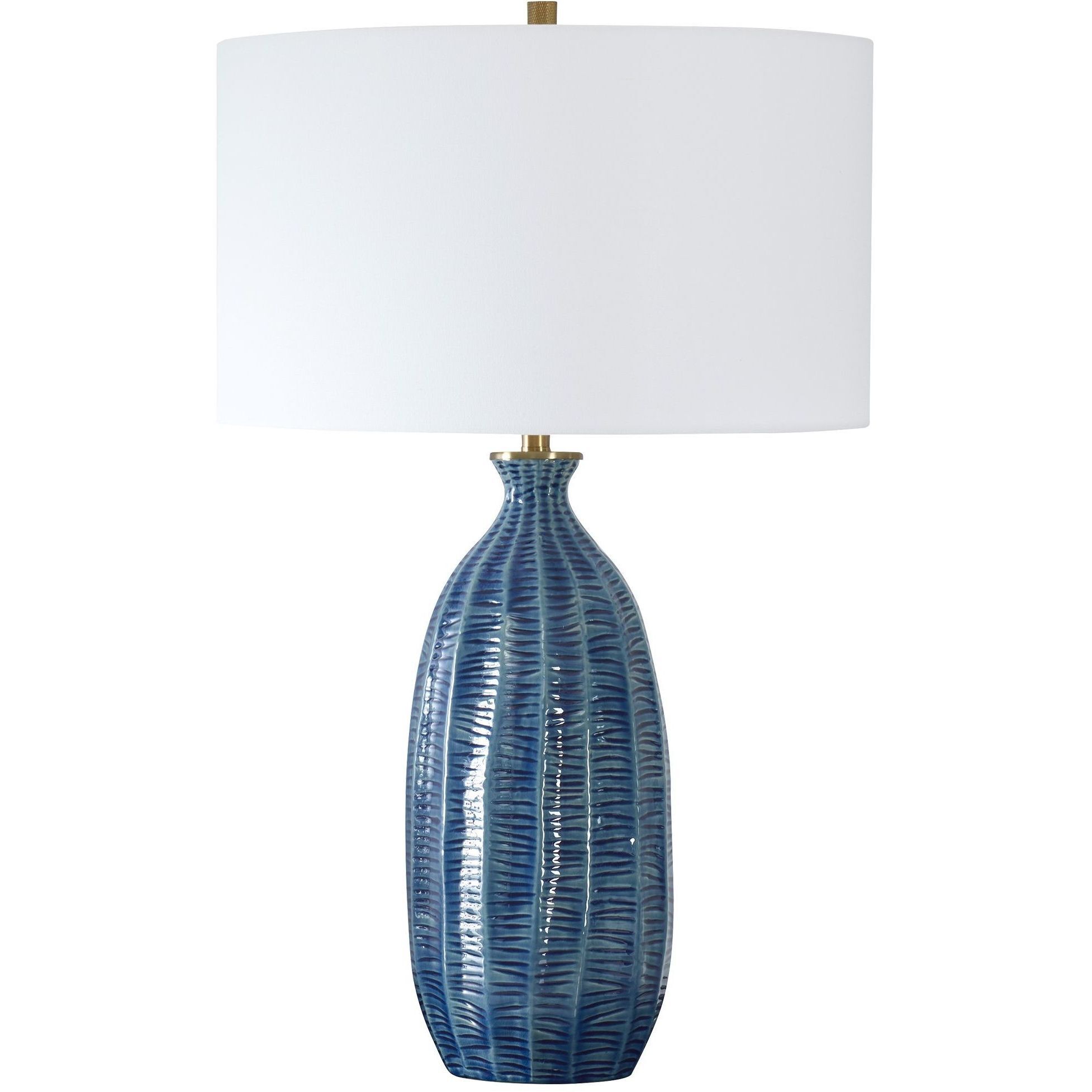 Bixby 28.75 inch 150.00 watt Blue Glaze and Antique Brass Table Lamp Portable Light
