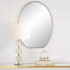 Cabell 32 X 24 inch Brushed Brass Mirror