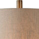 Formoso 32.25 inch 150 watt Light Amber Glass and Antiqued Brass Table Lamp Portable Light